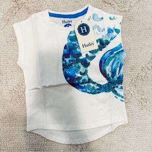 Hatley Kids' White and Blue Mermaid Top NWT